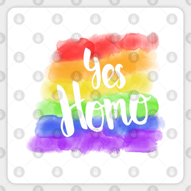 Yes Homo Sticker by valentinahramov